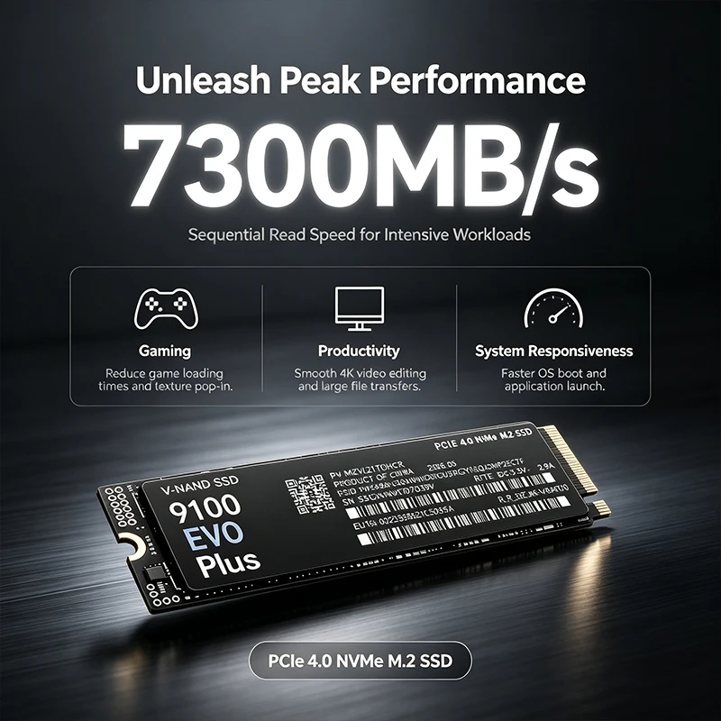 9100 EVO PLUS M.2 NVMe SSD: за – обзор и цена M.2 Nvme 4Tb Pcie 4.0 Ssd