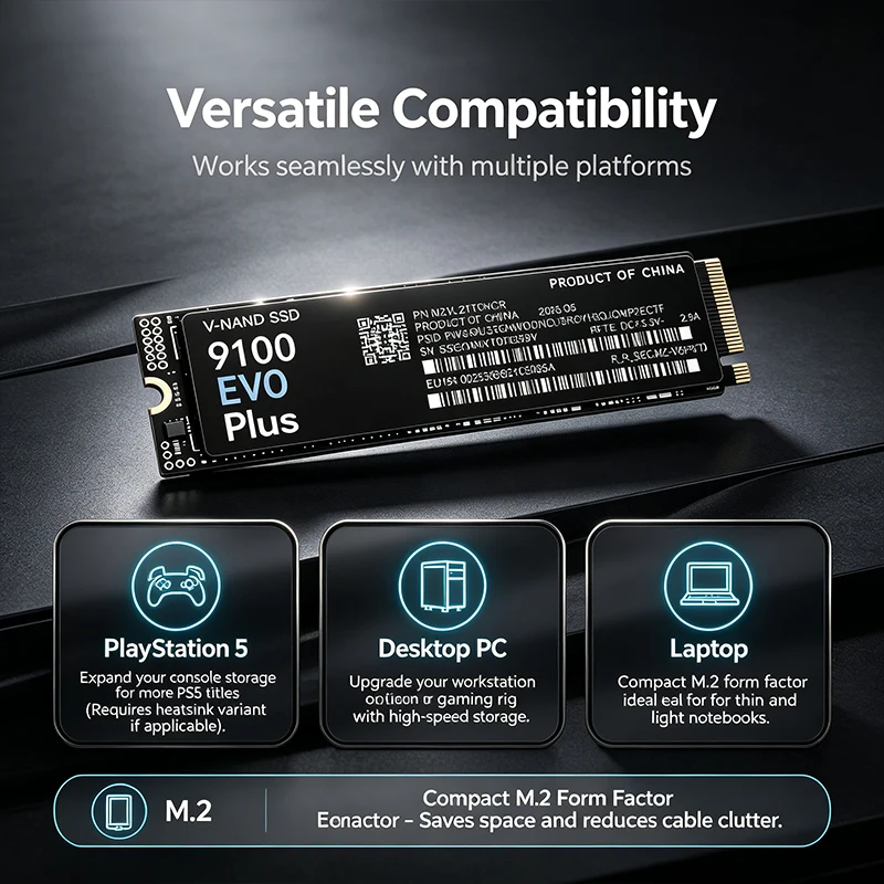 9100 EVO PLUS M.2 NVMe SSD: за – обзор и цена M.2 Nvme 4Tb Pcie 4.0 Ssd