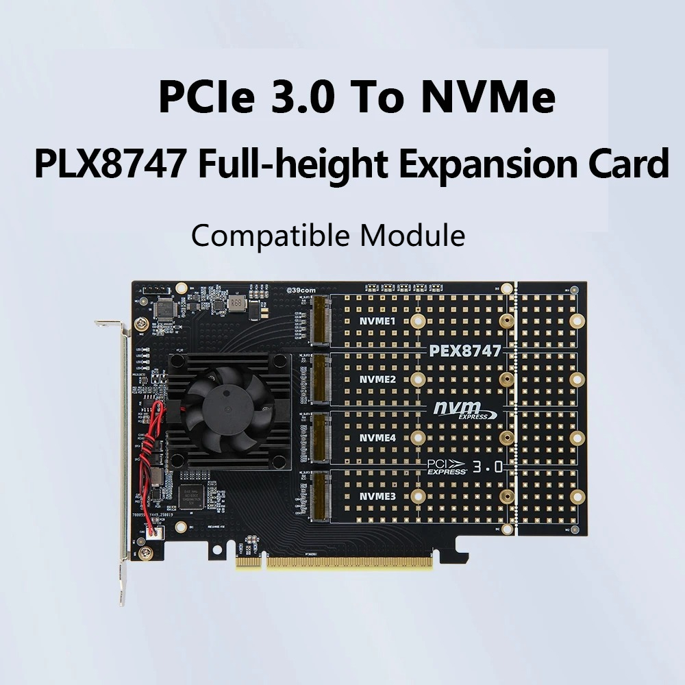 Карта расширения PCIe 3.0 X8 с – обзор и цена Quad M.2 Nvme Pcie Bifurcation Card